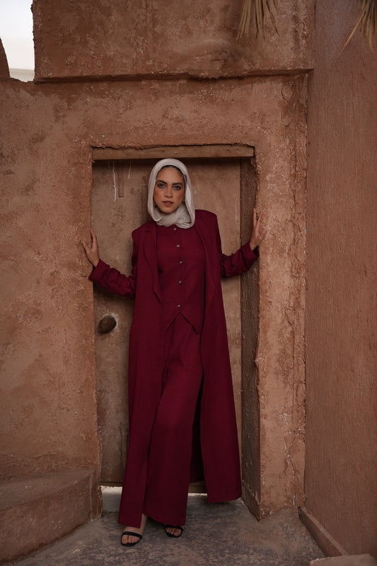 Burgundy Modest suit