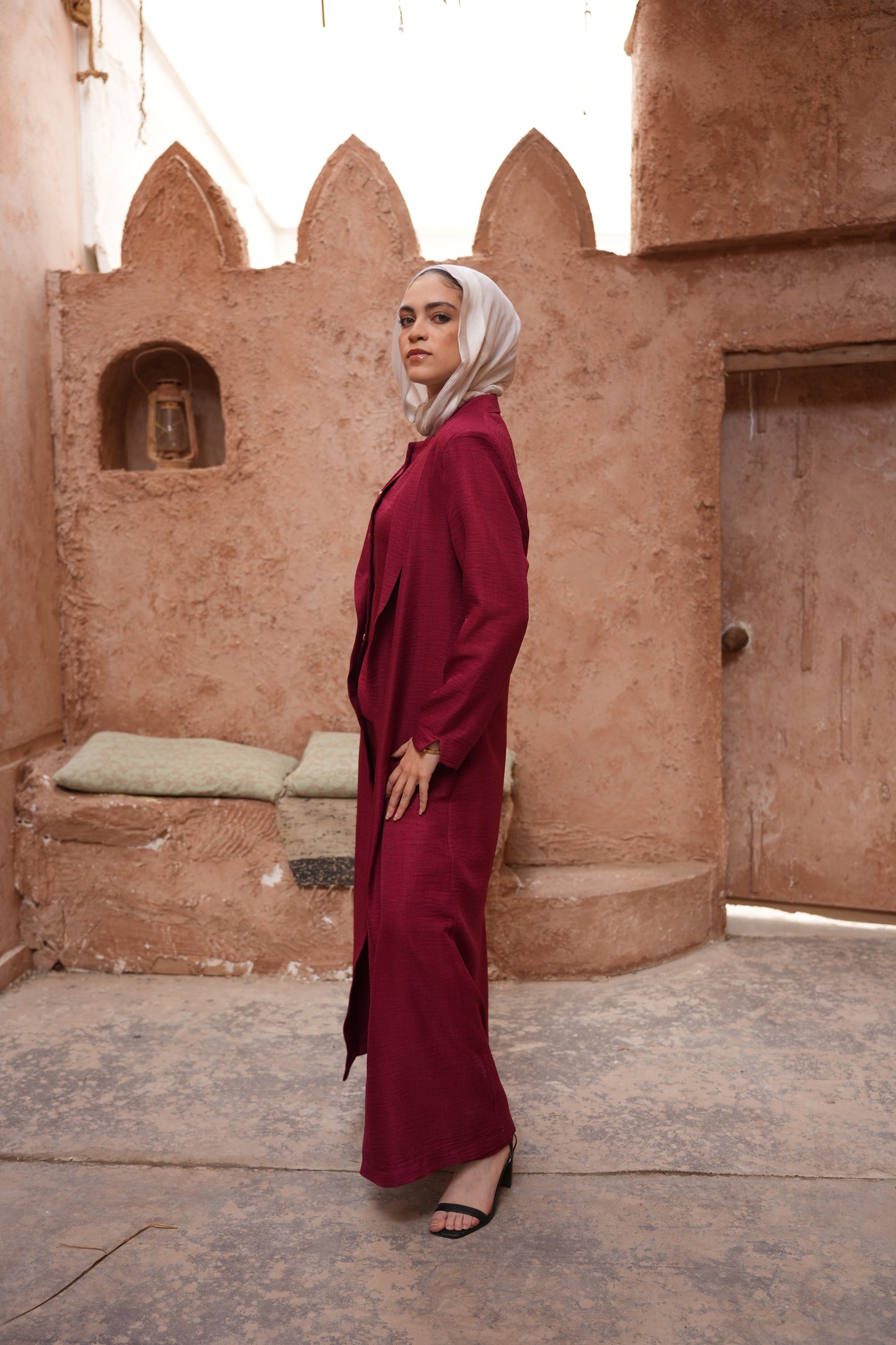 Burgundy Modest suit